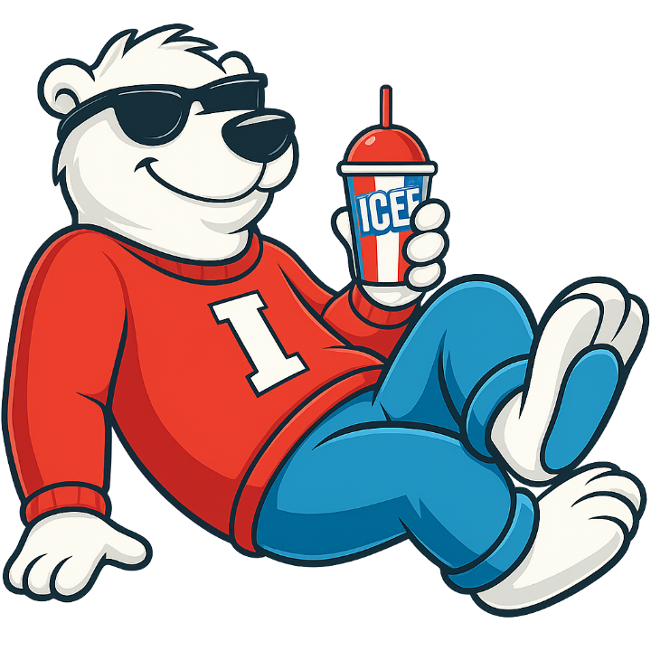 ICEE polar bear mascot