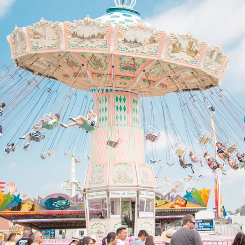 Amusement fair with rides