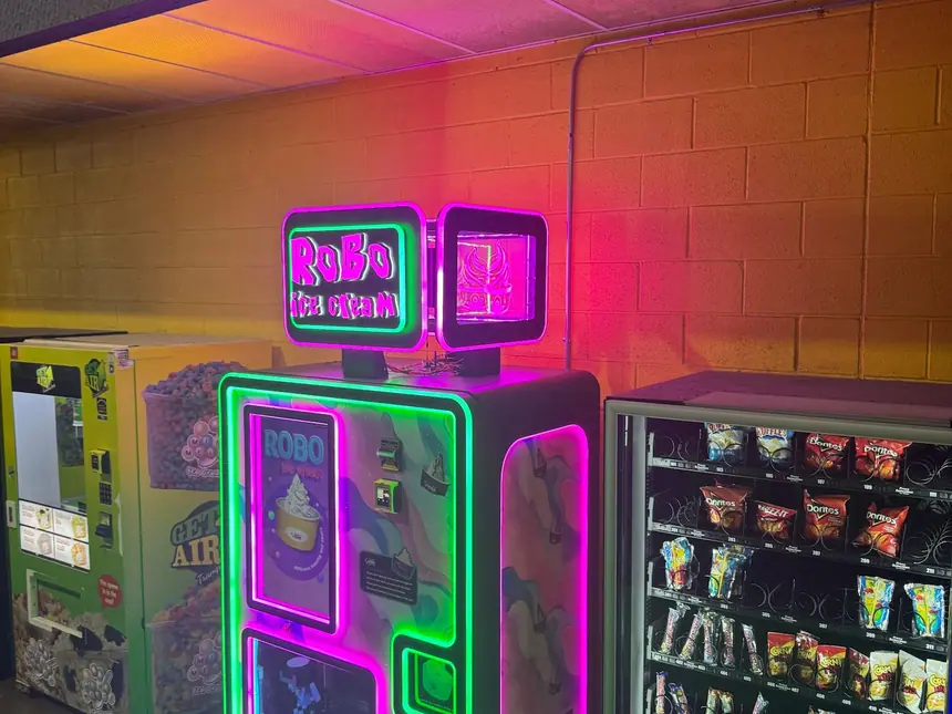Robo Ice Cream in a vending area